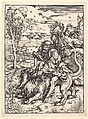 Samson Rending the Lion, Albrecht Dürer (German, Nuremberg 1471–1528 Nuremberg), Woodcut