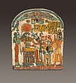 Stela of Saiah, Wood, paste, paint